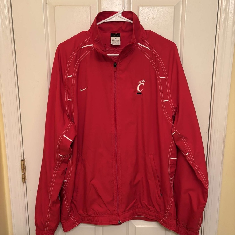 Cincinnati Bearcats Nike Dri Fit Red Track Performance Jacket